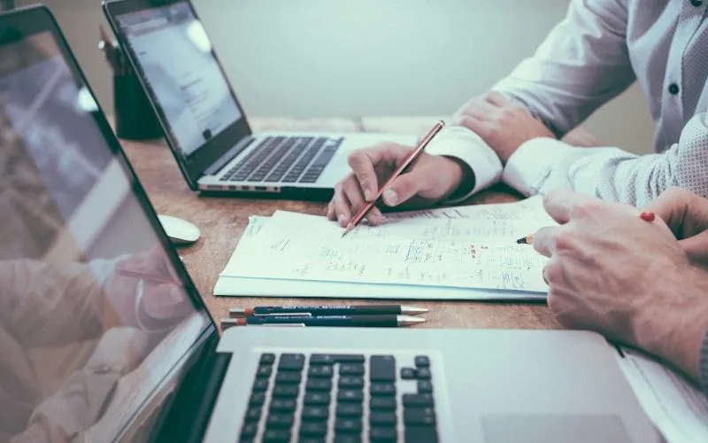 Planning documents and charts used for an IT health check