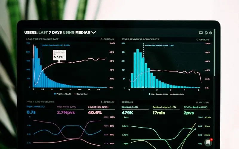 Monitoring dashboard showing system health and performance